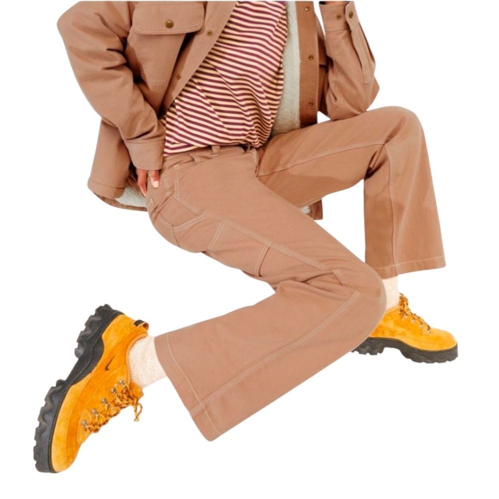 Tna Greenwich High-waisted carpenter twill pants Dusty Peach Pink Women's 2